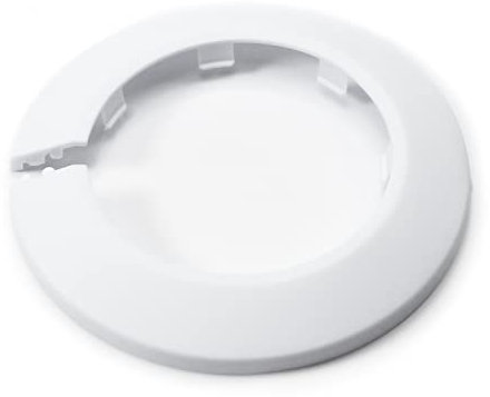 MroMax Passend für 6,3 cm Außendurchmesser, Flansch, Wasserrohrabdeckung, Dekoration, weiße Rohrabdeckung, Heizkörper, PP-Kunststoff, 63 mm, Rosettenrohrmanschette für Wandrohr, Rohrdekoration, 1