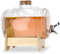 KADAX Barril de vidrio con grifo, dispensador de bebidas de cristal, 1 a 3,8L, dispensador transparente con base de madera, Barril Dispensador de Licor (3 L)