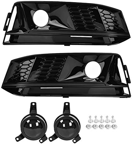Nebelscheinwerfer-Kühlergrill vorne, Paar für Waben-Nebelscheinwerfer-Kühlergrill im S4-Stil mit ACC für A4 B9 S-Line 17-18
