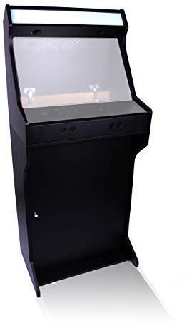 TALENTEC Set 61 cm (24 Zoll) aus MDF-Holz, lackiert und lackiert in Schwarz + Plexiglas für Arcade DIY-Spielautomaten, 28 mm Löcher