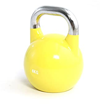 Cfty Kettlebell 6kg 10kg 14kg 18kg 20kg All-Steel Home Fitness-Ausrüstung für Männer und Frauen Gewicht Training Solide Gusseisen Dummköpfe (Gelb, Grün, Grau, Schwarz, Orange)(Yellow-6kg)