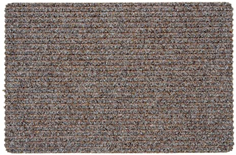 Astra Fußmatte innen beige Schmutzfangmatte rutschfest – Türmatte 50x80 cm wasserabweisend – Rib Line strapazierfähiger Fußabtreter antistatisch