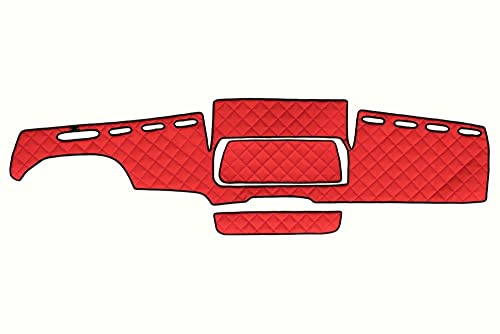 VNVIS Tischmatte Schutzhülle für LKW Man TGX 2007 – 2019 Rot Eco Leder