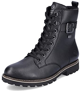 Remonte Donna Stivaletti D8475, Signora Stivali da Biker,Soletta Removibile,Idrorepellente,remonteTEX,Boots,Stivaletto,Piatto,Schwarz,41 EU / 7.5 UK
