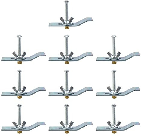 Crapyt Soporte de montaje para fregadero Clips para lavabo Undermount Fregadero 10 juego de acero inoxidable práctico con tornillos de montaje