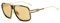 kimorn Sonnenbrille für Herren Retro Goggle Metallrahmen Classic Eyewear AE0336 (Gold/Gelb, 62)
