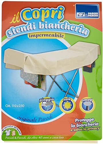 PARODI & PARODI - Lona para cubrir la colada, para tendedero, funda para la colada de exterior, cubierta impermeable y transpirable para ropa, protege de la lluvia, el sol y el humo, color marfil, 120
