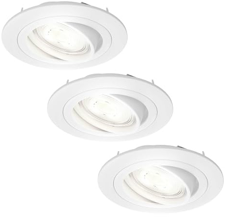 Ledvion - 3X LED Einbaustrahler Tokyo, Weiß, Dimmbar, 3W, 6500K, Ø92 mm, Rund, 2 Jahre Garantie