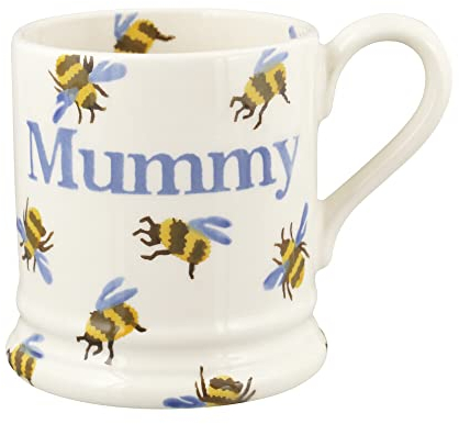 Emma Bridgewater Large Mug 1/2 Pint, Ceramic Coffee Cup Large - Stoneware Mug, Cappuccino, Latte, Coffee, Tea Cup - Beautiful Mugs, Birthday Gift - Coffee Mug Bumble Bee Mummy