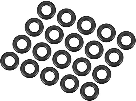 QUARKZMAN 20 Stücke Dichtungen aus Nitrilkautschuk Unterlegscheibe Verbindung 8mm x 4mm x 2mm für Wasserhahn Klempner Reparatur Dichtung Verbindung, Schwarz