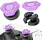PlayRealm Lot de 2 extensions de joystick et housse en silicone pour manette de PS5 et PS4 (UFO rose clair)