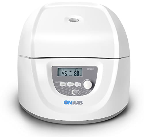ONiLAB Bankzentrifuge, 6X50ml, 300-4000 U/min, max. 1800×g | Kompatibel mit 6X15ml/10ml/7ml/1,5-5ml Röhren, Digitalanzeige und 30sec-99min Timer