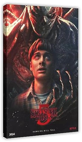 Stranger Poster & Things Season 5 American Science Fiction Horror Drama TV Series Wall Art Deco Post Canvas Poster Bedroom Decor Sports Landscape Office Room Decor Gift Frame-style 08x12inch(20x30cm)