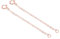 PATIKIL 2 Inch S925 Silver Necklace Extender, 2 Pack Gold Plated Chain Extenders Extension for Necklaces Bracelet Jewelry Making, Rose Gold