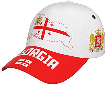 Hip-Hop-Hut Georgia-Flagge, Georgischer Cooler Fußball, Patriotisch Baseballmütze Casual Hut Atmungsaktiv Schirmmütze Für Running Reisen Herren