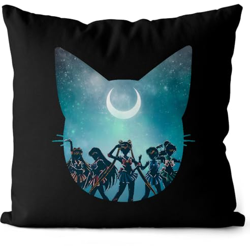 CottonCloud Sailor Scouts Kissen mit Füllung 40cm Baumwolle Moon Anime Manga Cosplay Crystal