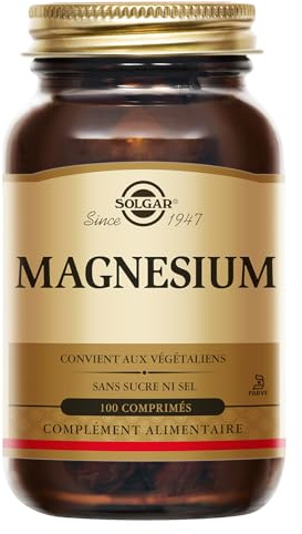 Solgar Magnésium Bisglycinate - Sommeil et Fatigue - Métabolisme énergétique - Vitalité et Energie - Hautement assimilable - Minéral essentiel - Complément Alimentaire - Flacon de 100 comprimés