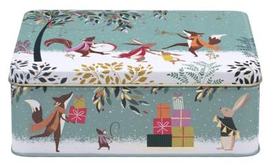 Sara Miller Woodland Tales Aufbewahrungsbox Blechdose, tief, rechteckig, 195 x 154 x 75 mm