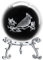 ZEERSHEE Briefbeschwerer aus Glas, 3D-Glas, Laser-Kardinalvogel, 60 mm, Kristallkugel mit Ständer, Kardinal-Geschenke für Frauen, Zuhause, Büro, Schreibtischdekoration
