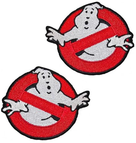 2 Stück Kompatibel mit Ghostbusters Komisch Patch Abnehmbare Stickerei Taktisch Aufnäher mit Stickereiverschluss Militär Flagge Applikation für Kleidung Taschen Weste Jacke Rucksäcke