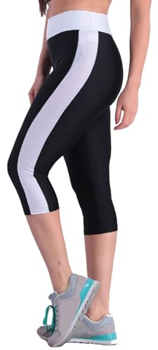 Shape Leggings Damen High Waist Seven Drying Quick Elastic Point Yogahose Enge Damen Reflektierende Hose Yoga Yogahose Freizeithosedamen High Waist Hose für Alltag Freizeitaktivitäten (White, M)