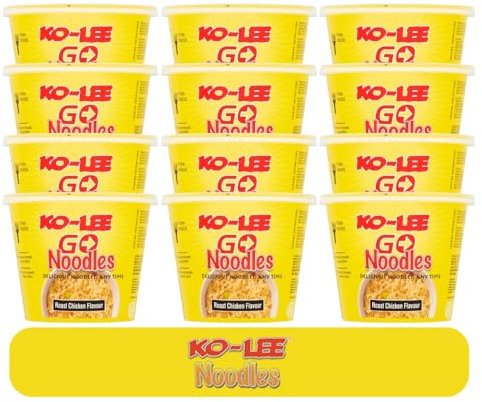 KO-LEE Go Cup Noodles 65g from Serendib | (12 Cups, Roasted Chicken)