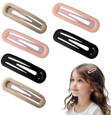 BIRLOZA 6 Pièces Barrette Grandes Pinces à Cheveux Snap en Métal Barrettes à Cheveux Antidérapantes 6,8 cm