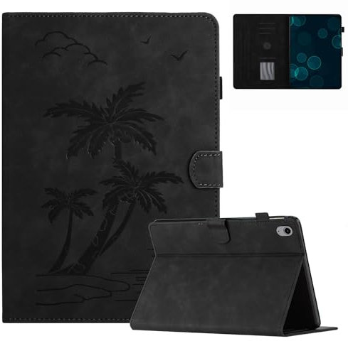 Custodia per iPad 10. Generation 2022 10.9 Pollici/iPad 10th Gen 10.9'' Cover in Pelle PU Case Coperchio Tablet Multi-Angli Supporto Pieghevole Cover Protettiva con Chiusura Magnetica -Nero