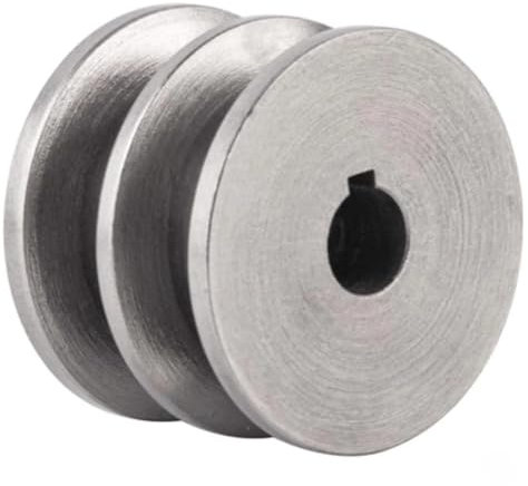 1 pz Diametro Esterno: 80mm Puleggia a Doppia Scanalatura 2A Tipo Piatto Motore Elettrico in Ghisa Cinghia a V Puleggia Motore(22mm)