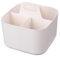 Minicoco Storage Box Multipurpose Table Organiser Cleaning Caddy with Handle Bathroom Caddy Art Caddy (White)