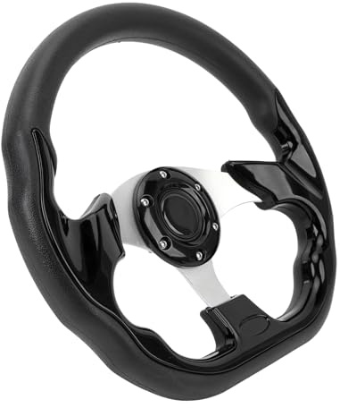 Volante Sportivo Stile 13 Pollici con Presa Migliorata, Materiale PU, Maneggevolezza, Installazione Facile, Adatto per la Maggior Parte dei Veicoli e Auto,