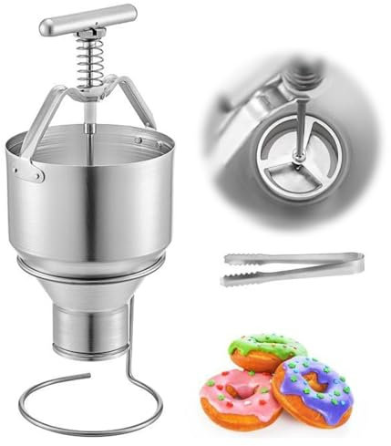 Support à beignets, distributeur de pâte à crêpes, distributeur manuel de beignets, déposant de beignets, compte-gouttes de beignets en aluminium, pâte à gaufres à gâteaux en entonnoir, distributeur