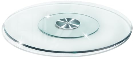 Lazy Susan De Vidrio Redondo para Mesa De Comedor Bandeja Giratoria De Vidrio Templado 60 70 80 85 90cm Plato Giratorio De Cocina con Rodamiento Silencioso Plato De Servir para Cenas Familiares(85cm)