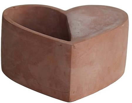 Kisangel Pot De Fleurs en Ciment en Forme De Cœur Décoration Dintérieur Élégante Et Pratique