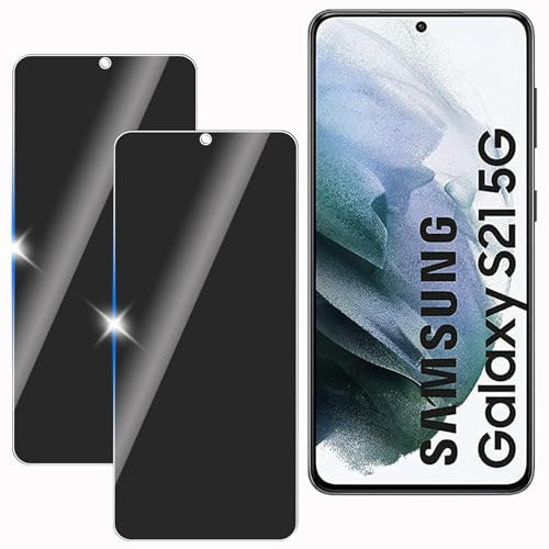 KULAIKE 2 Stück Sichtschutz für Samsung galaxy S21 5G, Anti-Spähen Privatsphäre Schutzfolie,Anti-Spy Panzer Schutz Glas Folie,Blickschutzfolie, 9H Härte, Anti-Kratzer, Stoßfest