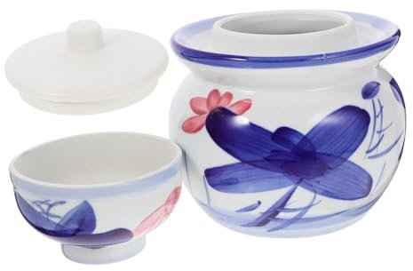 Homoyoyo Keramik Vorratsdose Große Kapazität Versiegelter Gärtopf Mit Doppeldeckel Luftdichter Pickle-behälter Für Küche Heim Hotel Restaurant