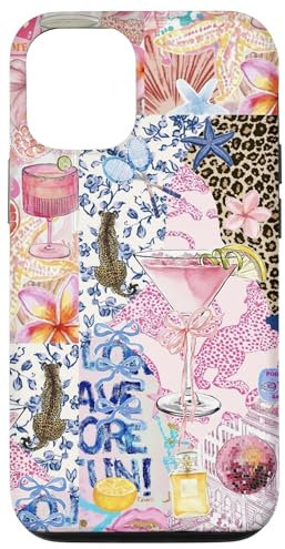 Pink Aesthetic Coquette Summer Leopard Cheetah Collage Art Case for iPhone 12/12 Pro