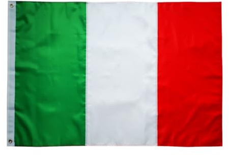 Bandiera italiana 60 x 90 cm, bandiera nazionale italiana cucita a strisce premium per esterni interni 210D Oxford resistente con occhielli in ottone