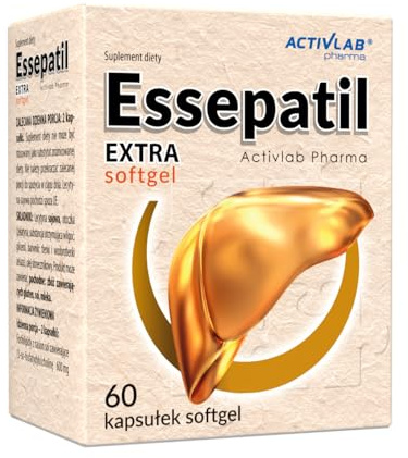 Essepatil EXTRA Soft-gel 60 Kapseln – Sojalecithin, Leberpflege, Leberregeneration, Detox, Unterstützung gesunde Leber, Activlab Pharma