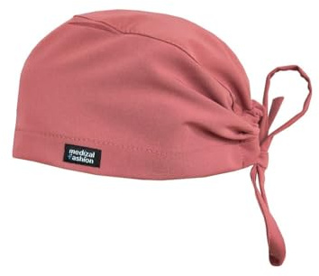 Medizal Fashion LuXmi OP-Haube Unisex mit elastischem Abschluss Indischrosa | Chirurgenmütze mit weichem Gewebe und sicherem Sitz im professionellen Alltag im professionellen Einsatz