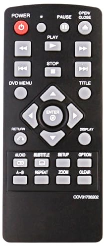 ROLLGAN COV31736202 Telecomando di ricambio Compatibile con LG DVD Player DP132NU DP132