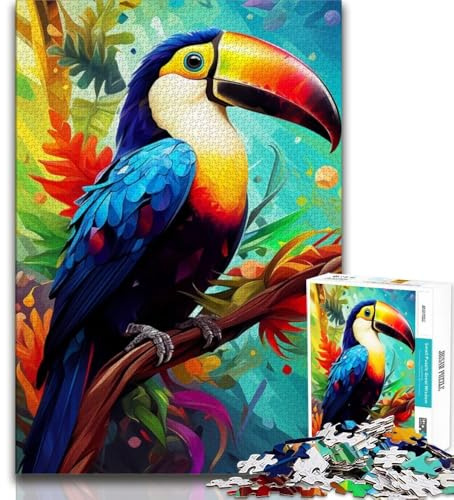 1000 Teile für Teenager Tukan-Puzzle 1000 Teile für Teenager Lernspiel zum Geburtstag Weihnachten für und ab 14 Jahren (26x38cm)