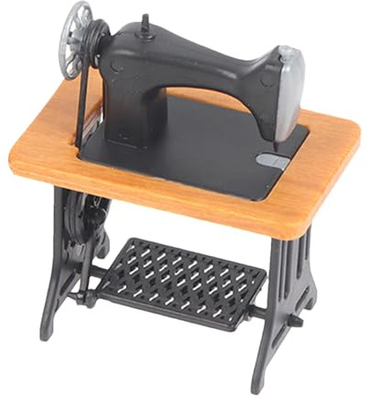 Holdes Miniatur Nähmaschine Spielzeug Für Puppenhaus | Miniatur Nähmaschine Für Möbel Und Als Schneider Spielzeug - 1 24 Maßstab Vintage Szenerie Einrichtungsgegenstände | Spielzubehör Für Schüler