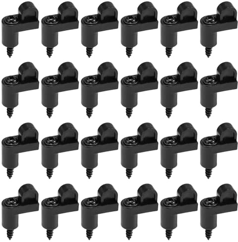 Nylon Fenstergitterhalter und Metallschrauben, wetterfeste Clip Befestigungen, 24er Set zur Rahmenstabilisierung, starke Fenstermontage Hardware