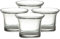 12 vasos para velas votivas, forma de olla, diámetro de 6,5 cm, portavelas, cristal para velas de té, diseño exclusivo (transparente)