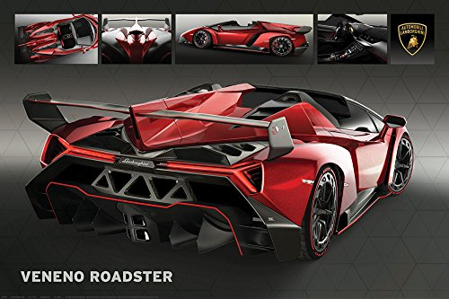 Motorsport - Poster - Lamborghini Veneno Roadster + Ü-Poster