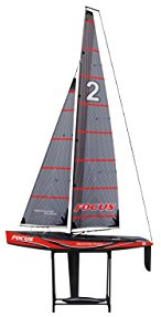Amewi 26061 V2-100cm 2,4 Boat Focus V2 – 100 cm Racing Yacht 2.4 GHz, RTR, Black