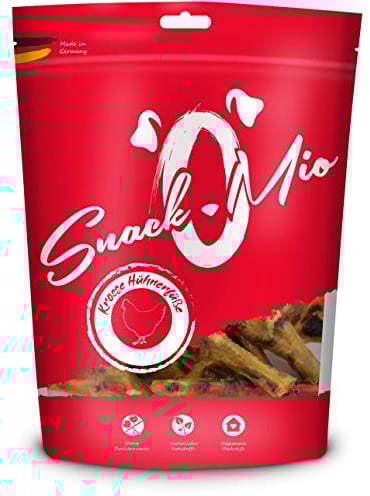 SNACKOMIO - Friandise premium pour chiens - pieds de poulet croustillants, sans céréales, 1 paquet (1 x 700g)