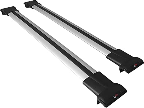 RE&AR Tuning Kompatibel mit Volvo XC90 2003-2014 Fly Model Relingträger Dachträger Auto Gepäckträger Grau Aluminium 2 Stangen