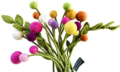 Én Gry & Sif - Filzblumen Strauß Blumen aus Filz - Blumenstrauß - Fair Trade - handgemacht (Schmetterling)